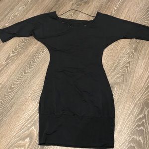 Black backless dress